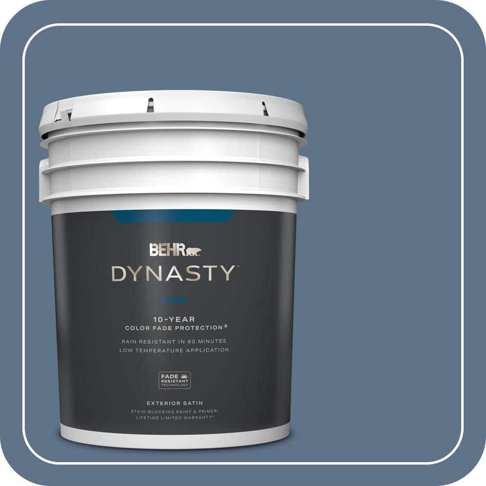 BEHR DYNASTY 5 gal. #580F-6 Lost Atlantis Satin Enamel Exterior Stain-Blocking Paint & Primer
