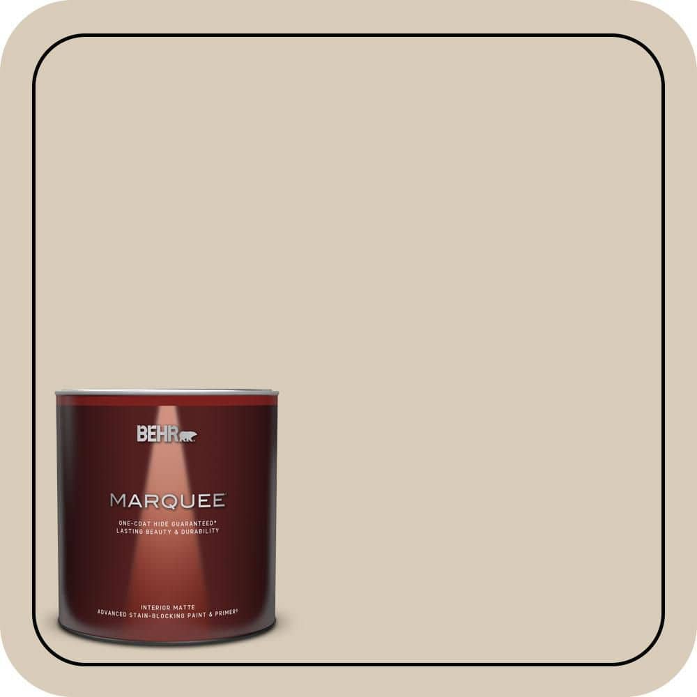 BEHR MARQUEE 1 qt. #MQ2-27 Studio Clay One-Coat Hide Matte Interior Paint & Primer