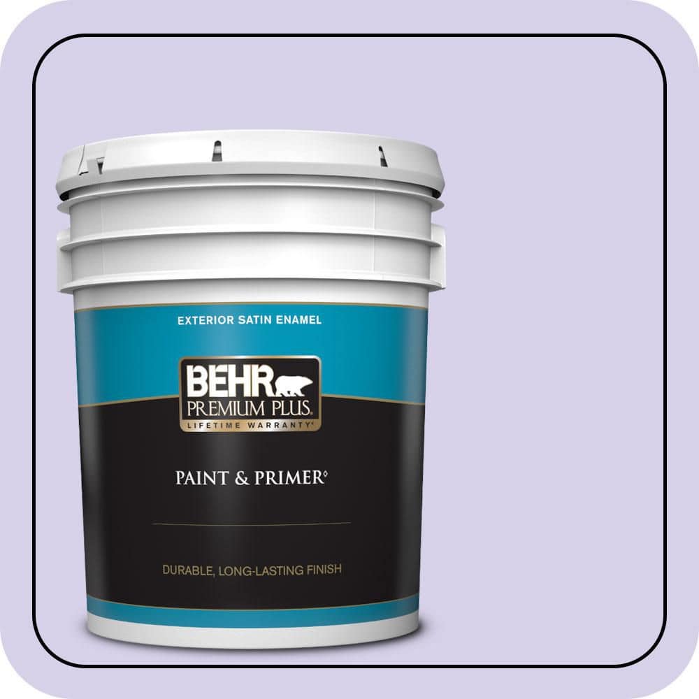 BEHR PREMIUM PLUS 5 gal. #P560-2 Air Castle Satin Enamel Exterior Paint & Primer