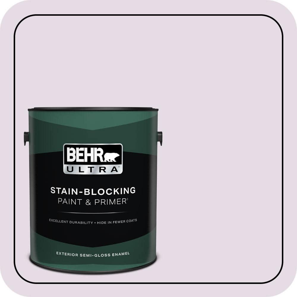 BEHR ULTRA 1 gal. #M100-1A Not Quite Purple Semi-Gloss Enamel Exterior Paint & Primer