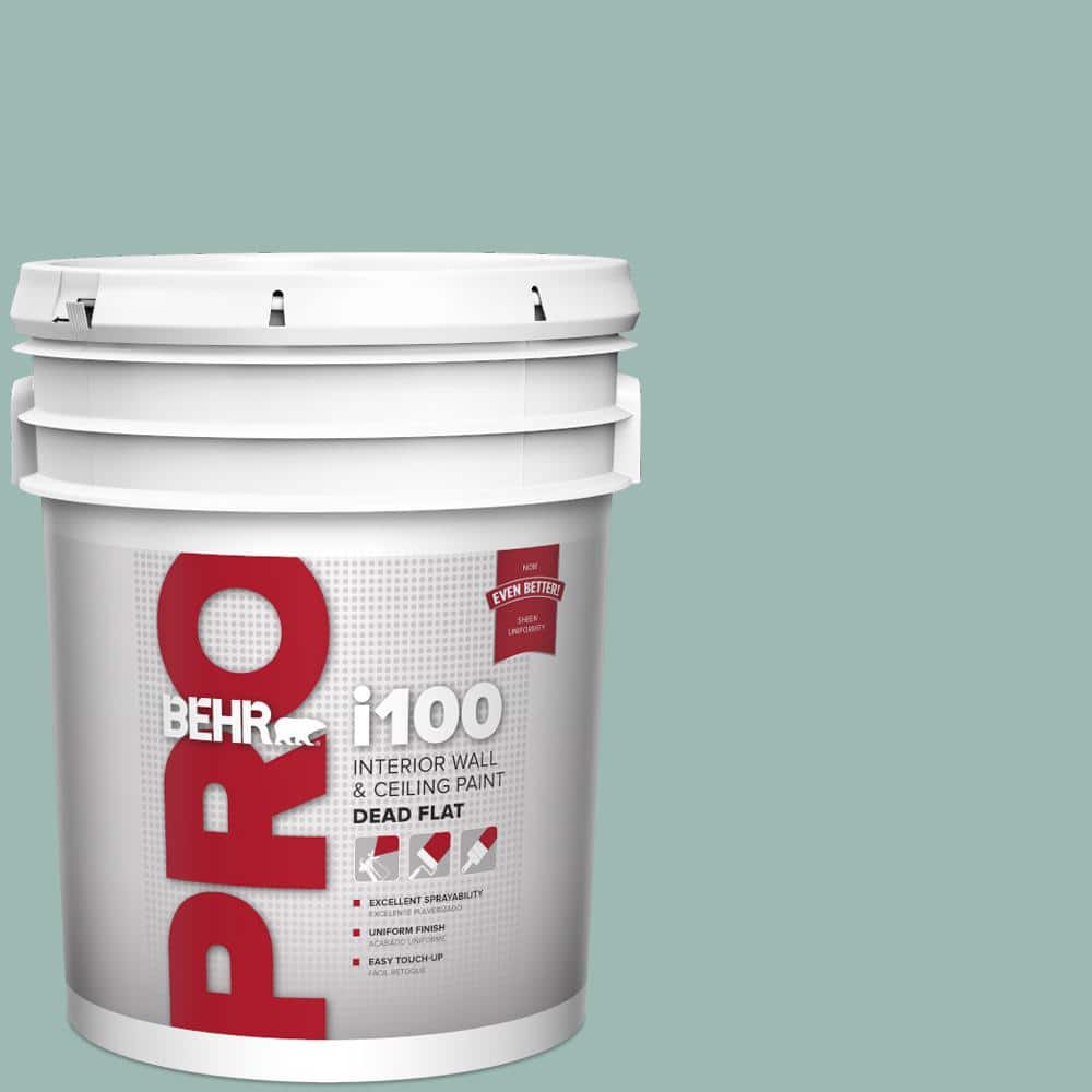 BEHR PRO 5 gal. #PPU12-08 Opal Silk Dead Flat Interior Paint (1)