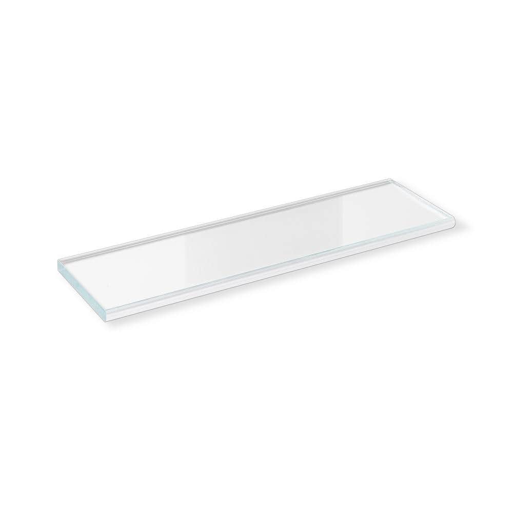 wedi 11.875 in. W x 0.375 in. H x 3.5 in. D Clear Shower Niche Shelf Set of 1 in Glass