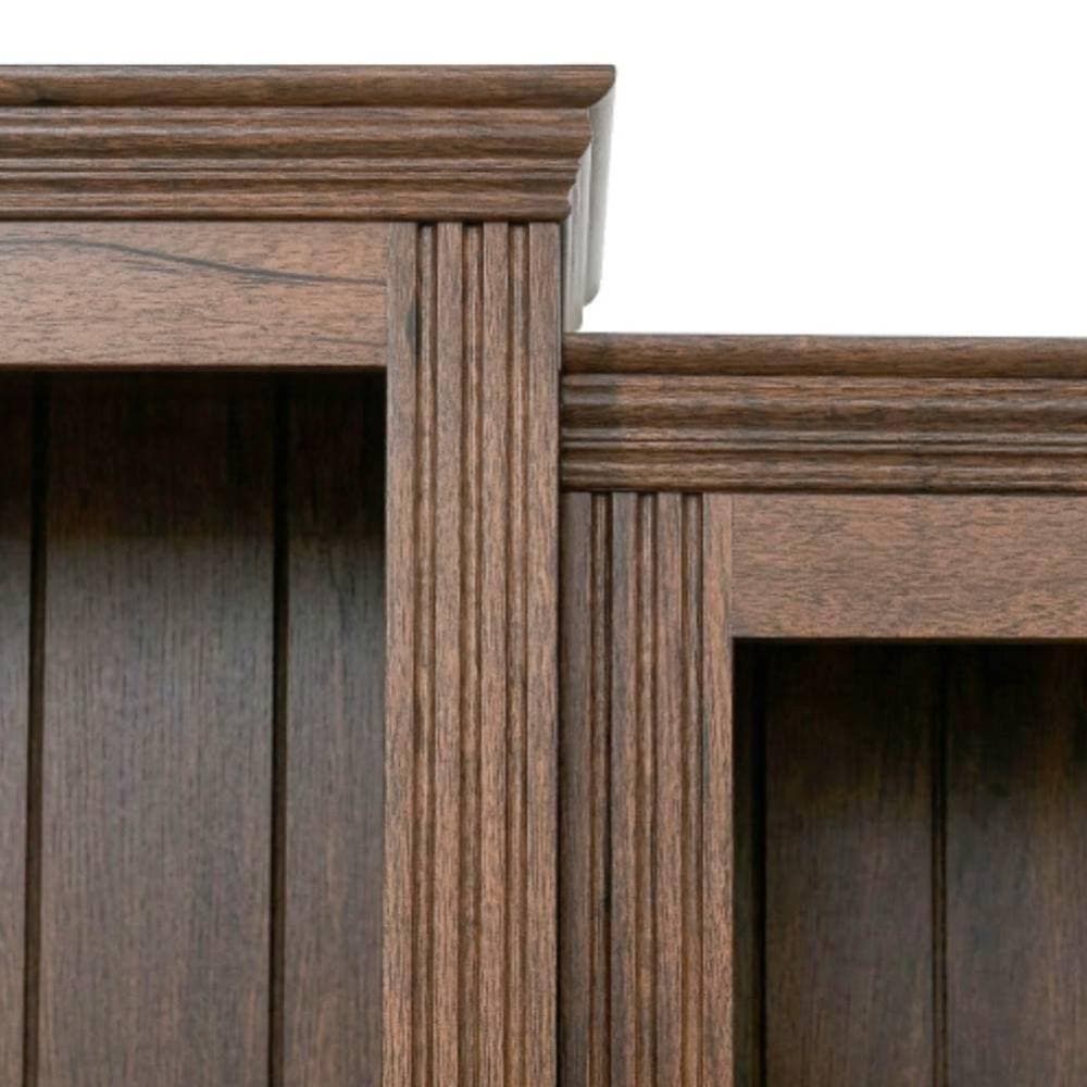 Unbranded 35.45 in. W x 16.75 in. D x 78.75 in. H Bathroom Brown Linen Cabinet (3)