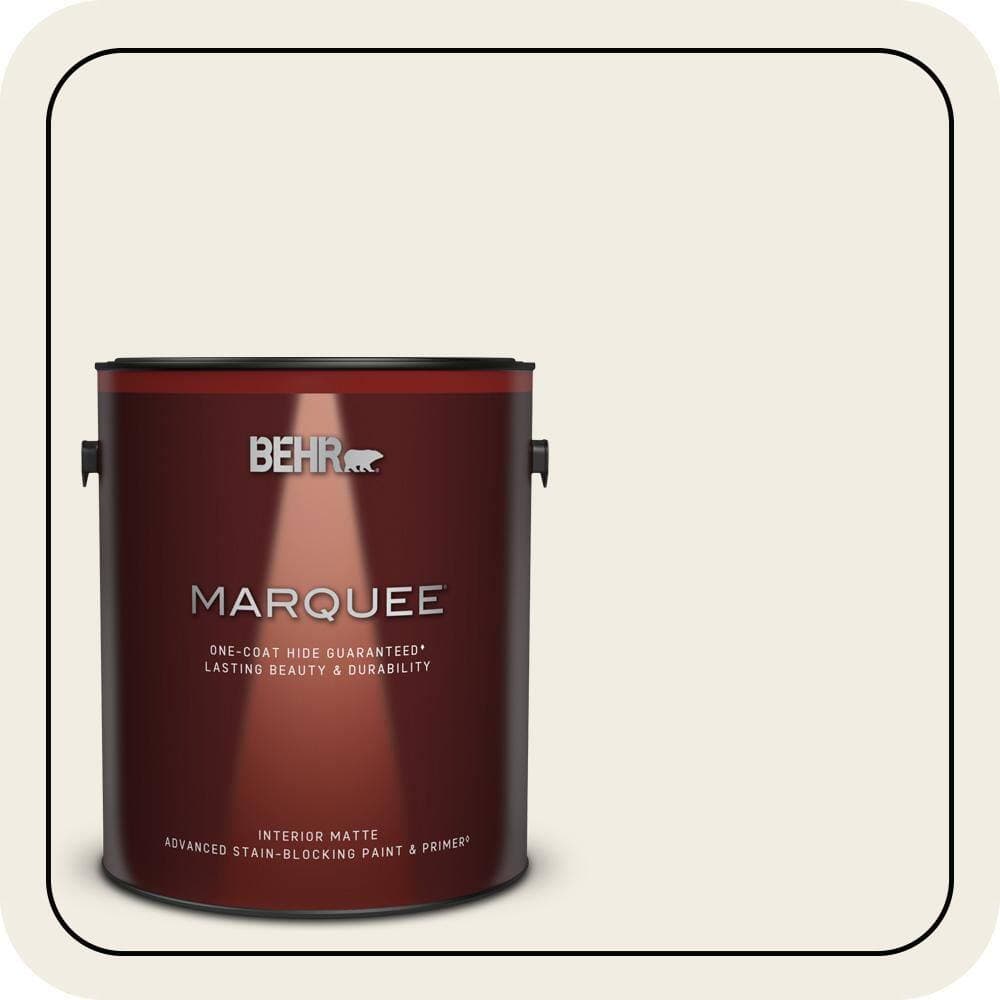 BEHR MARQUEE 1 gal. #QE-01 Jet White Matte Interior Paint & Primer