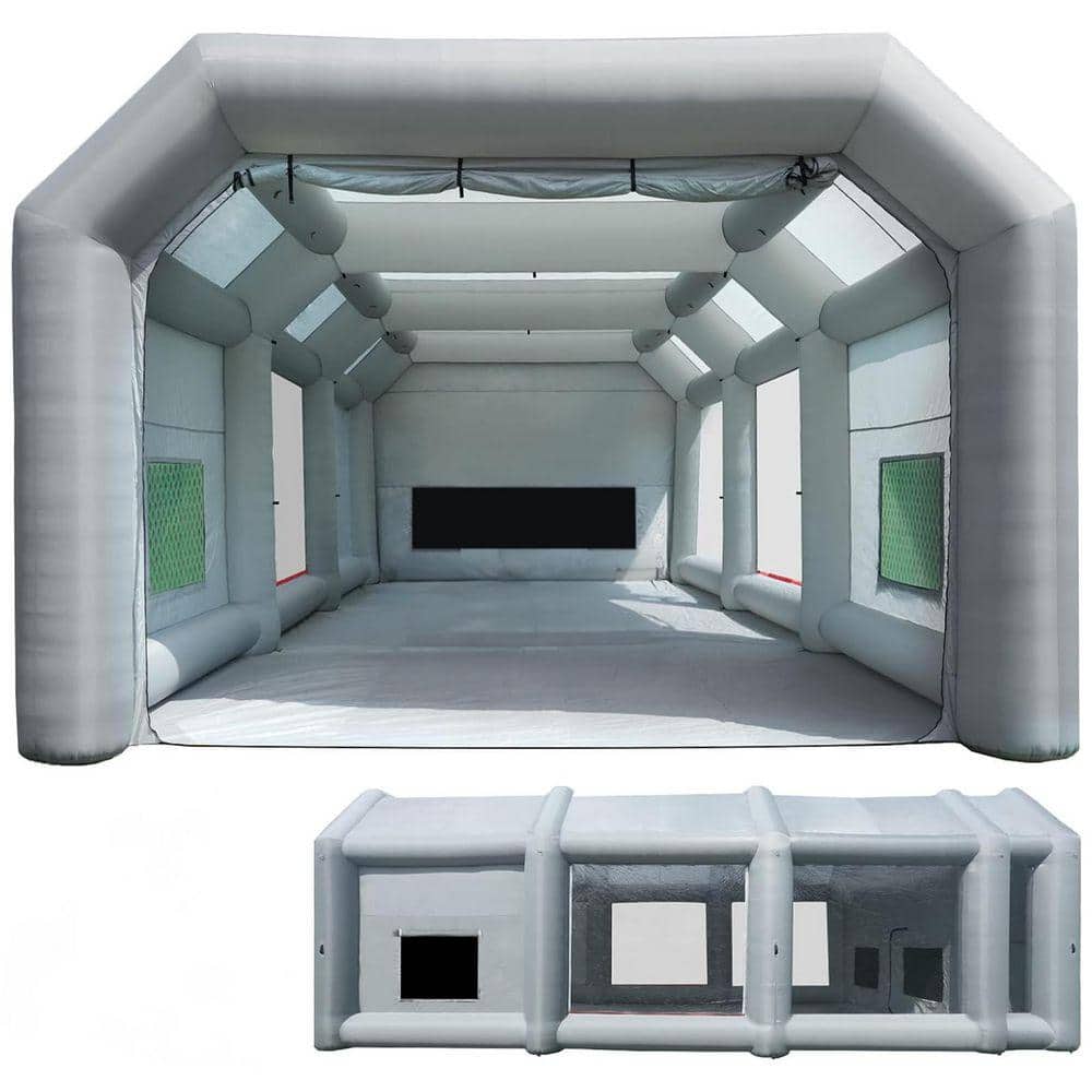 WRIGHTMASTER 39 ft. x 16.5 ft. x 13 ft. Portable Inflatable Paint Booth with 2-Blowers and Air Filter System (1)