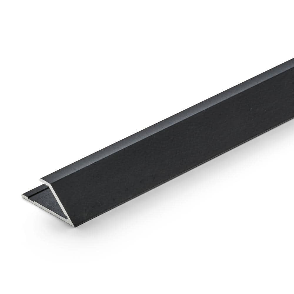 TrimMaster Matte Black 8mm x 36in Aluminum Reducer Floor Transition Strip