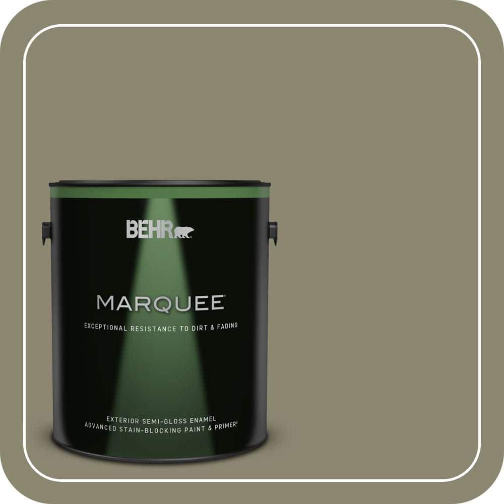 BEHR MARQUEE 1 gal. #PPU8-21 Mossy Bank Semi-Gloss Enamel Exterior Paint & Primer