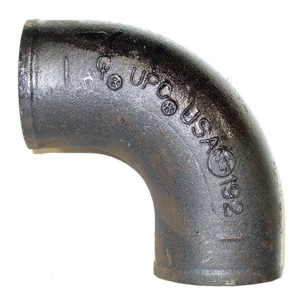 AB and I Foundry 3 in. Cast Iron 1/4 Bend (2)