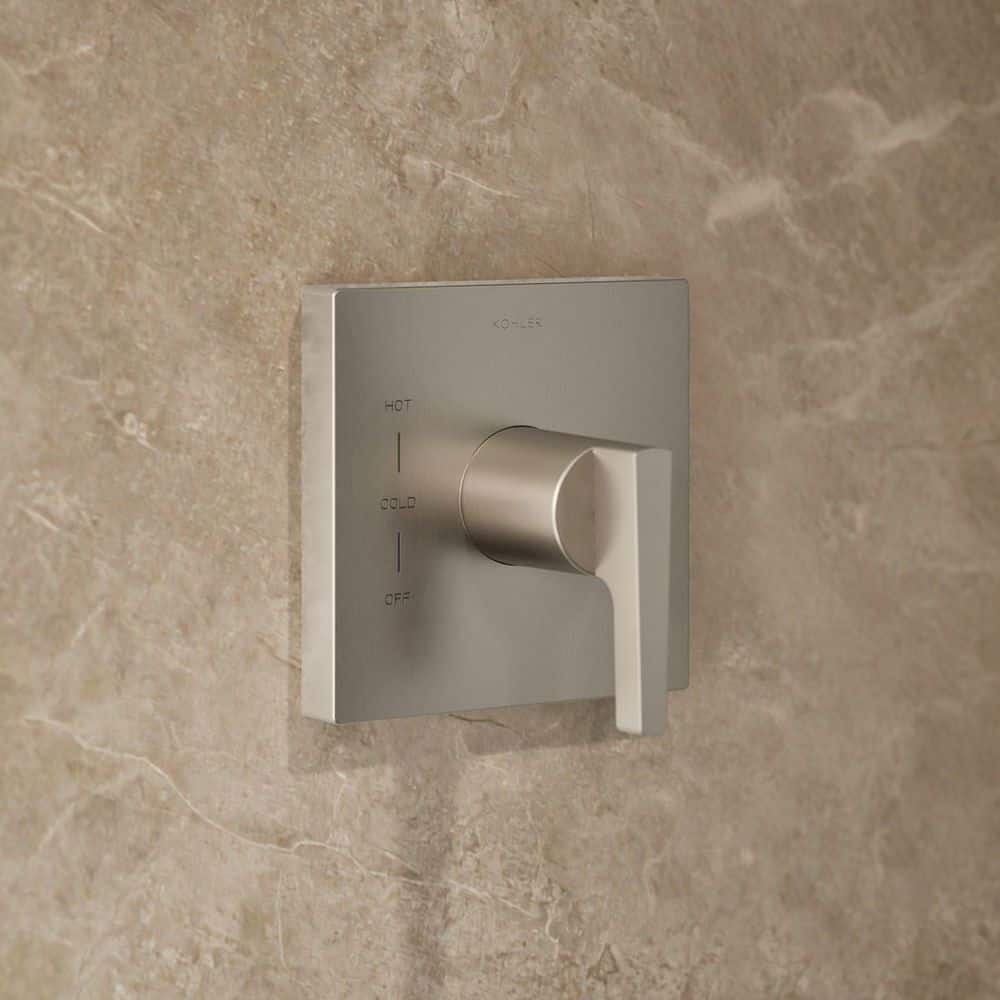 KOHLER Honesty 1-Handle Wall Mount Shower Trim in Vibrant Brushed Nickel (Valve Not Included) (2)