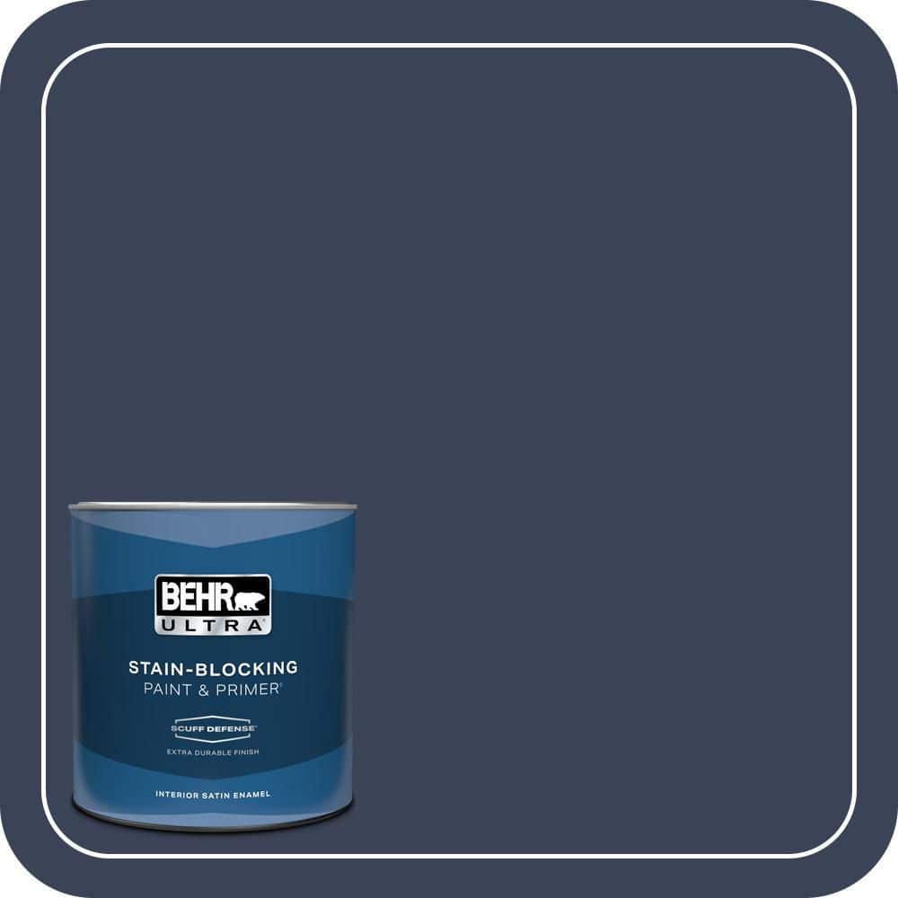 BEHR ULTRA 1 qt. #600F-7 Soulful Music Extra Durable Satin Enamel Interior Paint & Primer