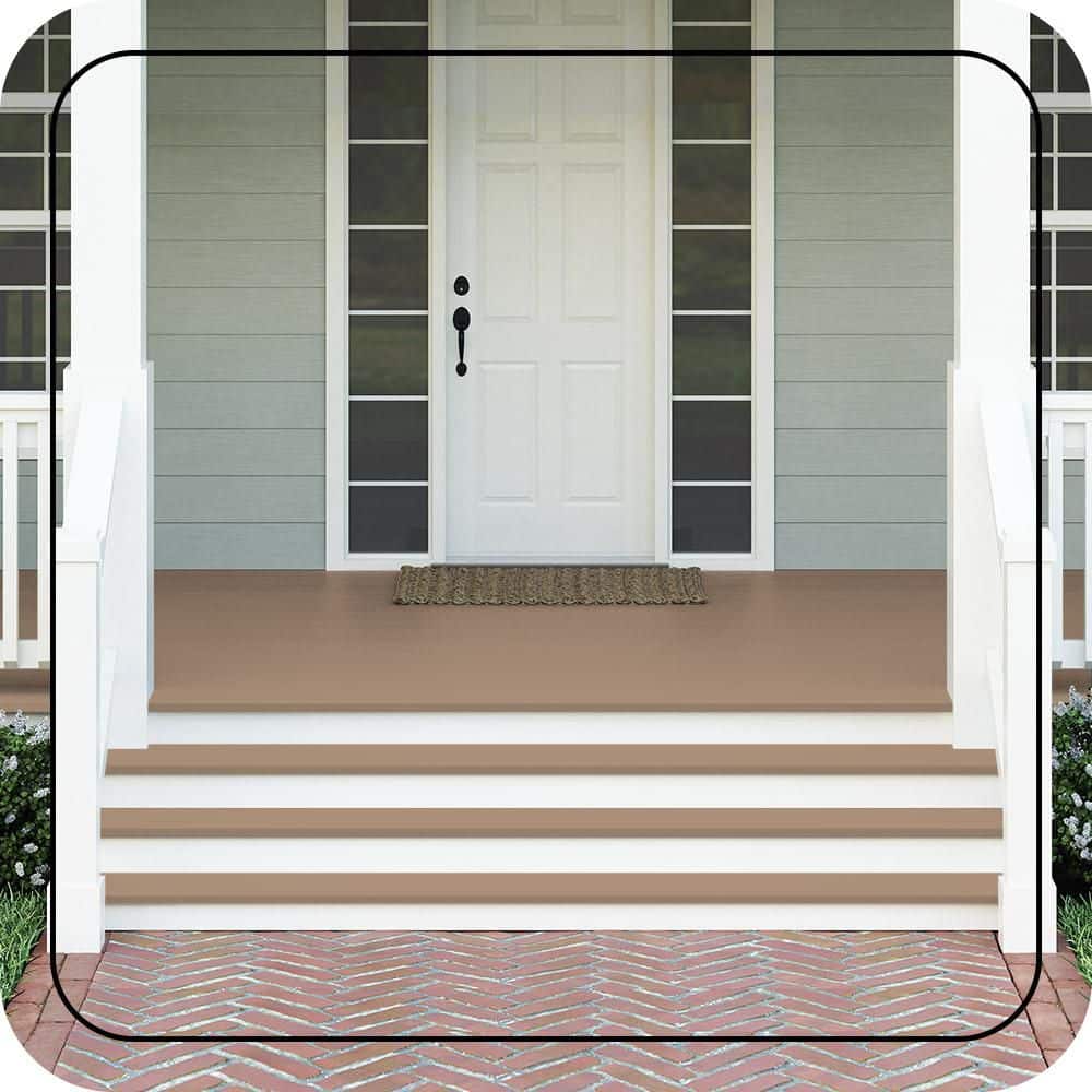 BEHR PREMIUM #PPU4-04 Textured Low-Lustre Enamel Interior/Exterior Porch and Patio Anti-Slip Floor Paint (2)