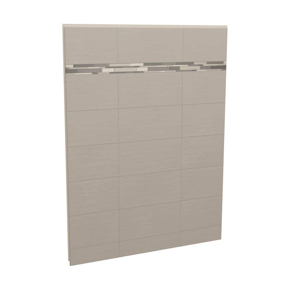 MAAX Utile Origin 1 in. x 60 in. x 80 in. Direct-to-Stud 1-Piece Shower Back Wall in Greige (1)
