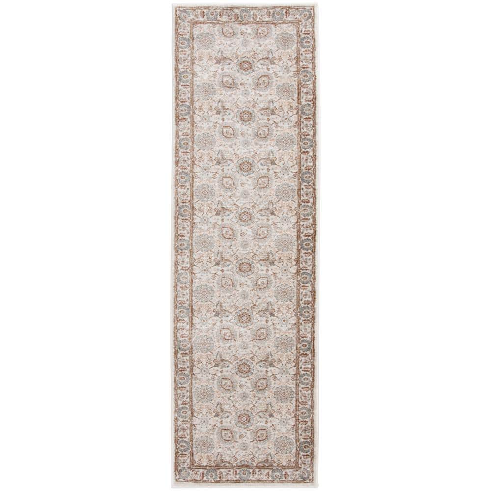 Home Decorators Collection Reynell Beige Doormat 2 ft. x 7 ft. Floral Area Rug