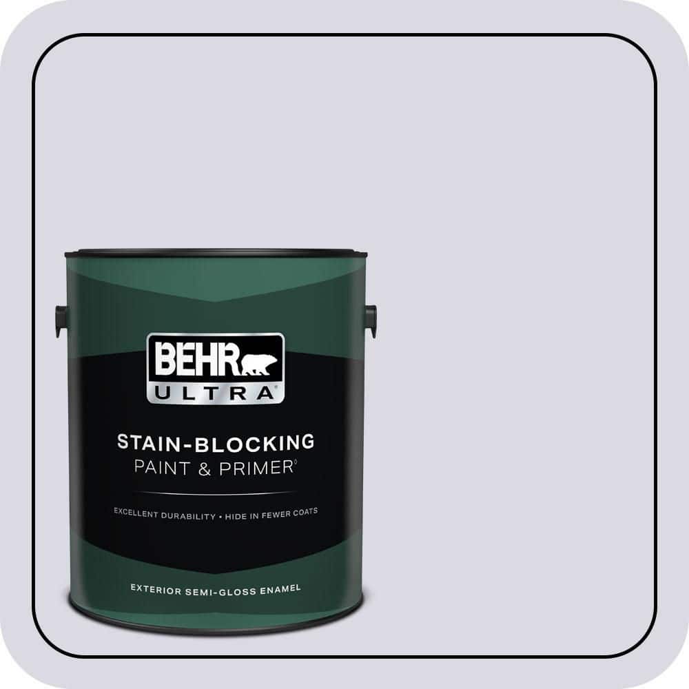 BEHR ULTRA 1 gal. #S570-1 Misty Lavender Semi-Gloss Enamel Exterior Paint & Primer
