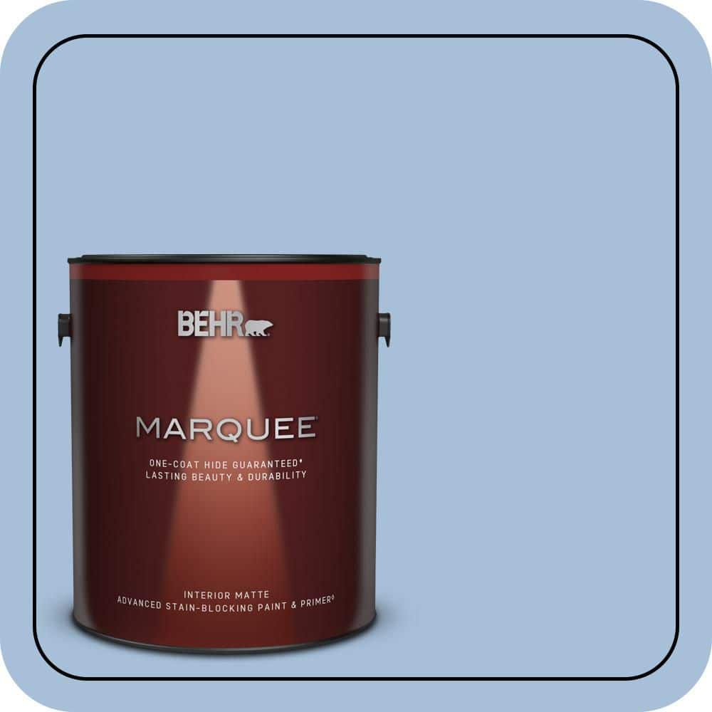 BEHR MARQUEE 1 gal. #580D-4 Skysail Blue Matte Interior Paint & Primer