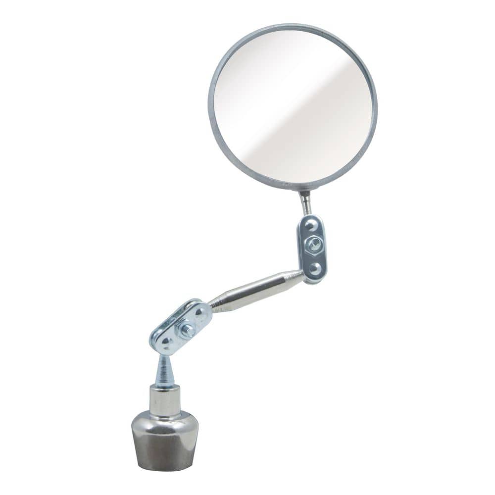 ULLMAN 2.25 in Round Inspection Mirror with Hands-Free Magnetic Base and 360° Viewing with All-Angle Ball Joint