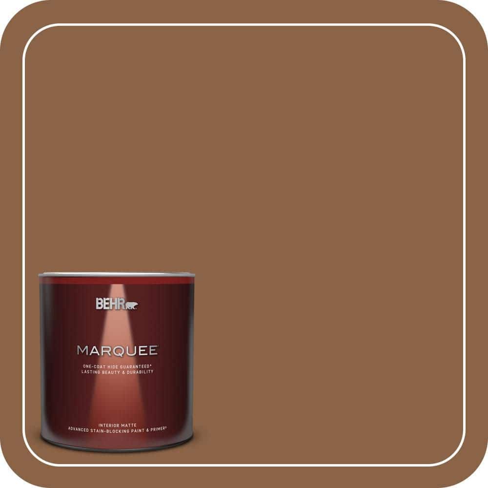 BEHR MARQUEE 1 qt. #S240-7 Leather Work Matte Interior Paint & Primer