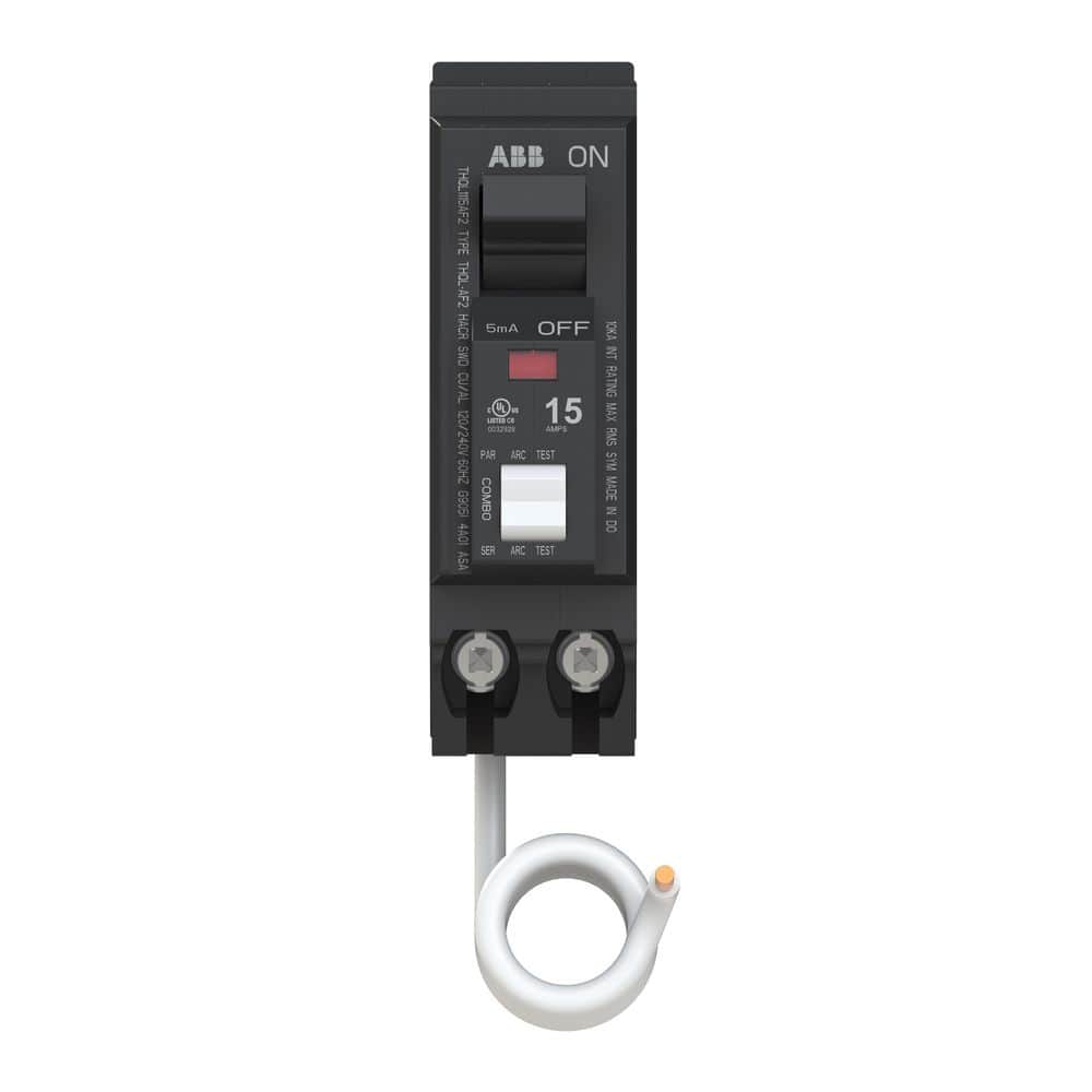 ABB 15 Amp Single-Pole Combination Arc Fault Circuit Breaker (THQL1115AF2A)