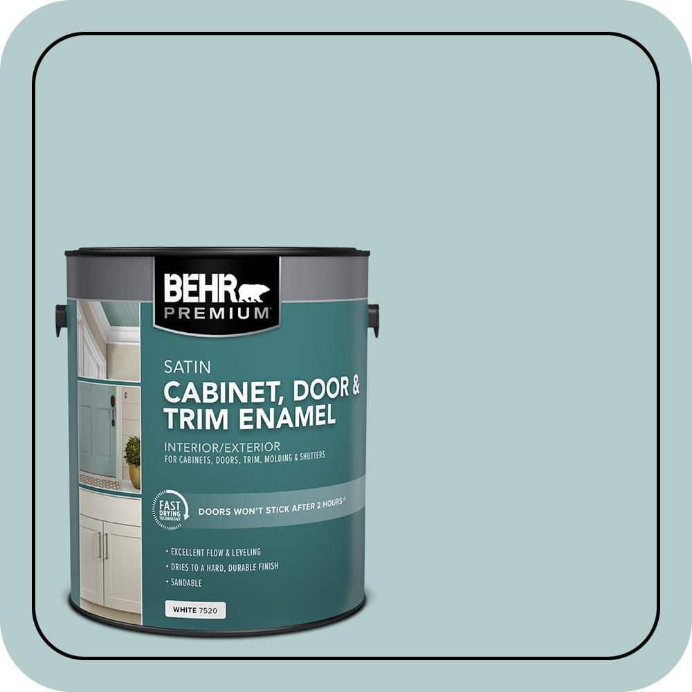 BEHR PREMIUM 1 gal. #PPU13-15 Clear Pond Satin Enamel Interior/Exterior Cabinet, Door & Trim Paint