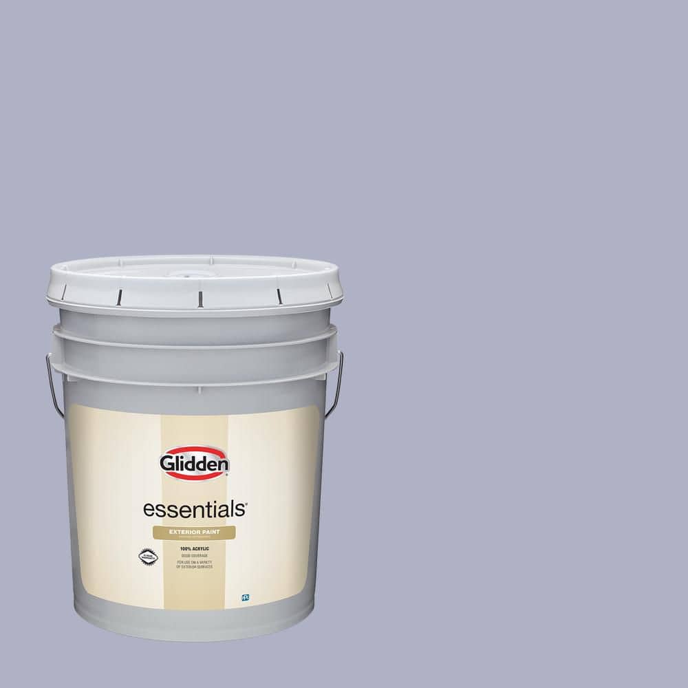 Glidden Essentials 5 gal. PPG1169-4 Timeless Lilac Flat Exterior Paint