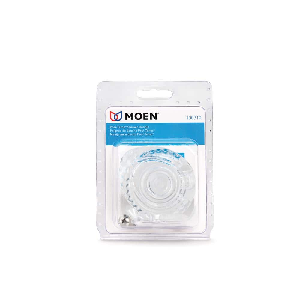 MOEN Posi-Temp Knob Handle Kit with White and Chrome Insert (4)