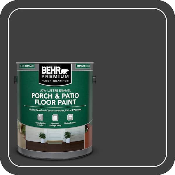 BEHR PREMIUM 1 gal. #OSHA-8 OSHA SAFETY BLACK Low-Lustre Enamel Interior/Exterior Porch and Patio Floor Paint (2)