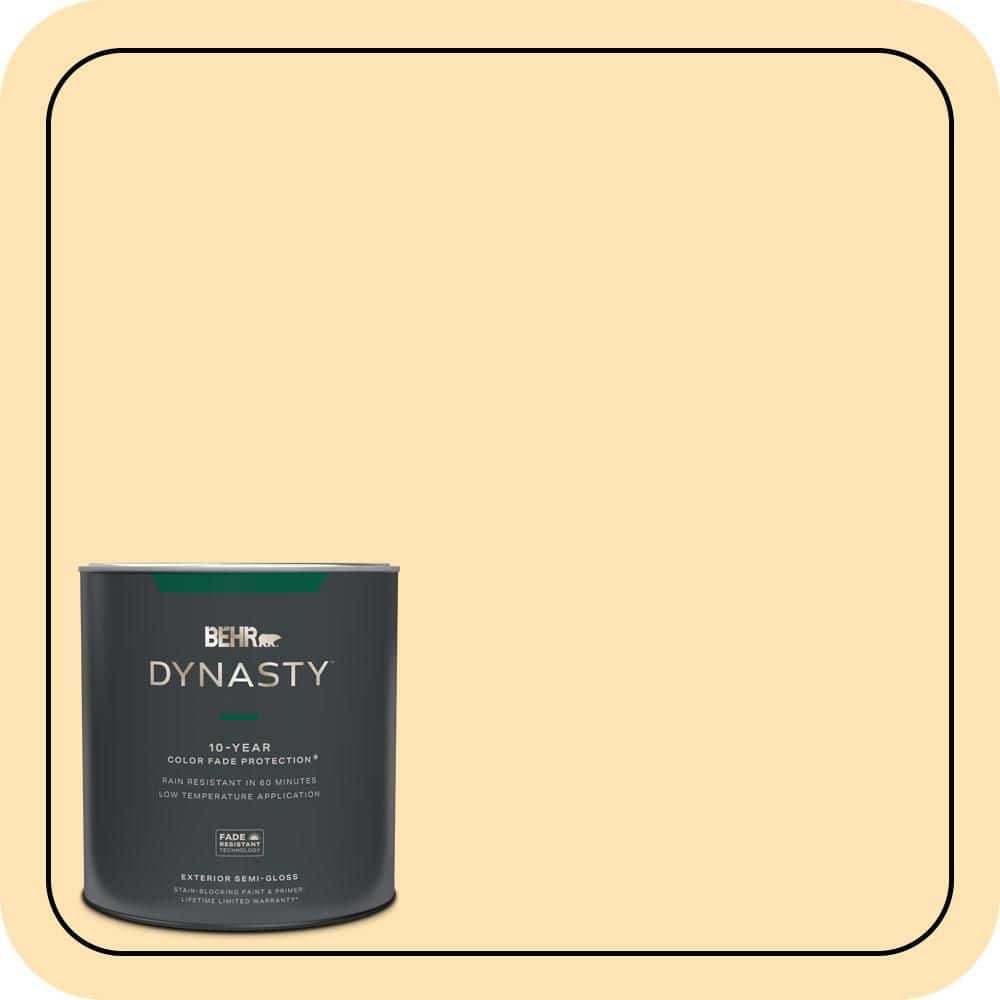 BEHR DYNASTY 1 qt. #P250-2 Golden Nectar Semi-Gloss Exterior Stain-Blocking Paint & Primer