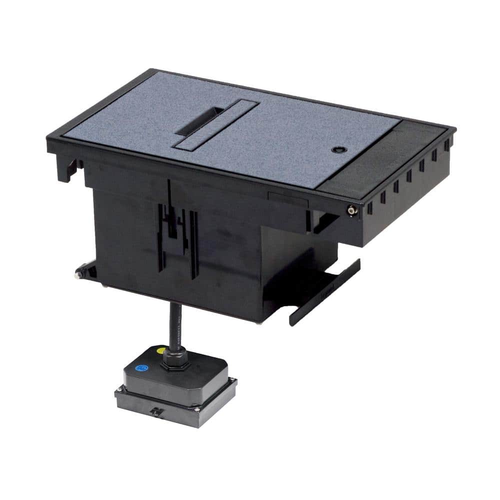 Legrand Wiremold 2-Gang Gray Outdoor Ground Box Assembly, 20 Amp Duplex Receptacles (1)