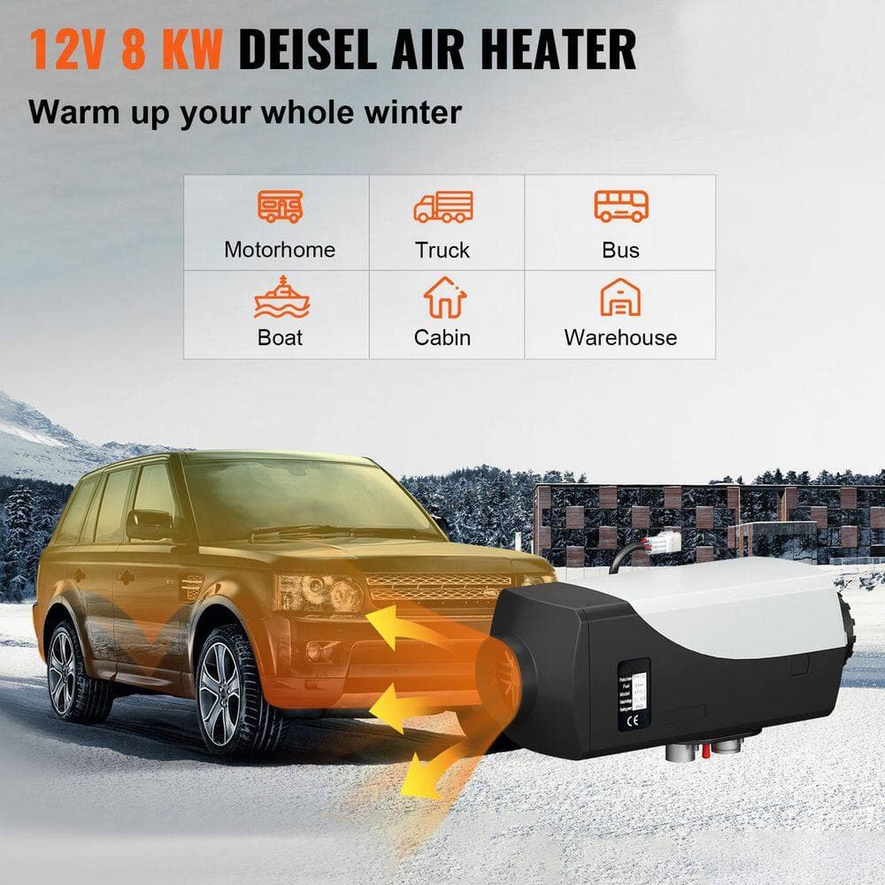 SKYSHALO Diesel Heater 12V Diesel Air Heater Planar 8KW Diesel Parking Heater Remote Control with LCD Switch (2)
