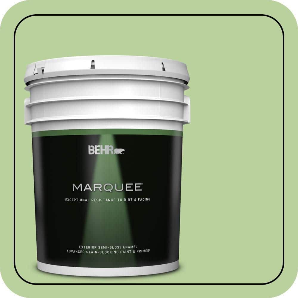 BEHR MARQUEE 5 gal. #P380-4 Four Leaf Clover Semi-Gloss Enamel Exterior Paint & Primer