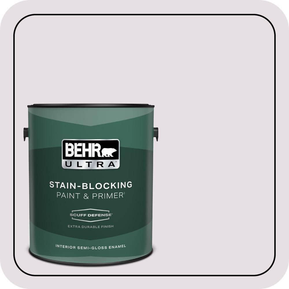 BEHR ULTRA 1 gal. #670E-2 Pearl Violet Extra Durable Semi-Gloss Enamel Interior Paint & Primer