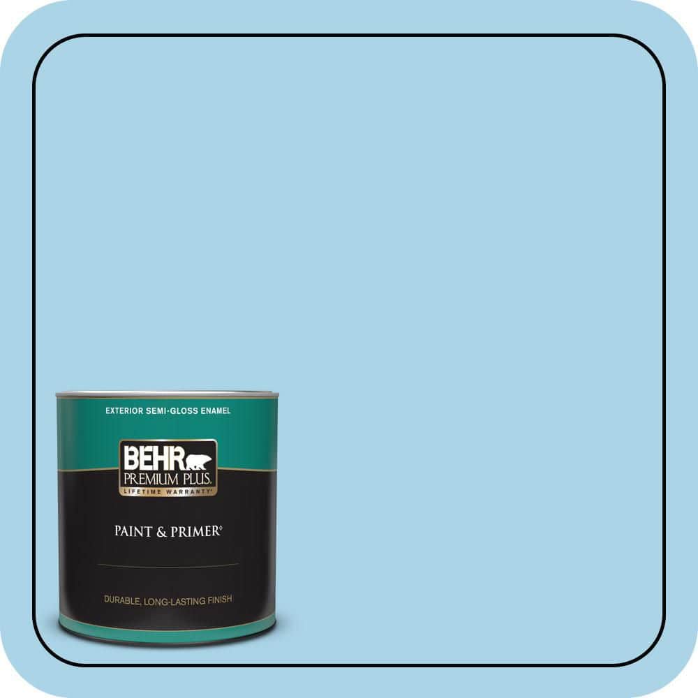 BEHR PREMIUM PLUS 1 qt. #550C-3 Monaco Semi-Gloss Enamel Exterior Paint & Primer