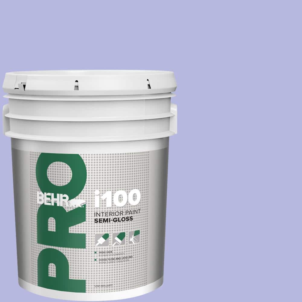 BEHR PRO 5 gal. #P550-3 Lavender Cloud Semi-Gloss Interior Paint