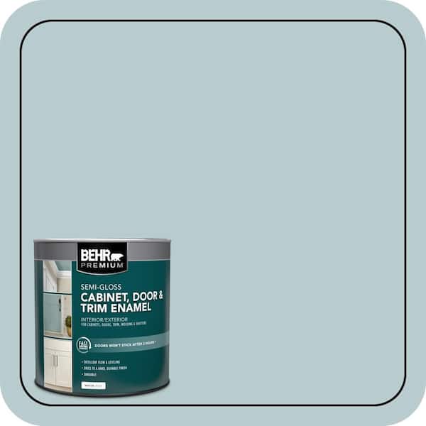 BEHR PREMIUM 1 qt. #MQ3-54 Dayflower Semi-Gloss Enamel Interior/Exterior Cabinet, Door & Trim Paint (2)