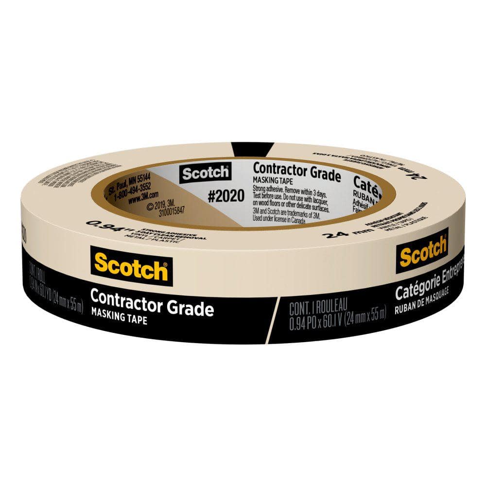 3M Scotch 0 . 60.1 yds. General Purpose Masking Tape (Case of 4)