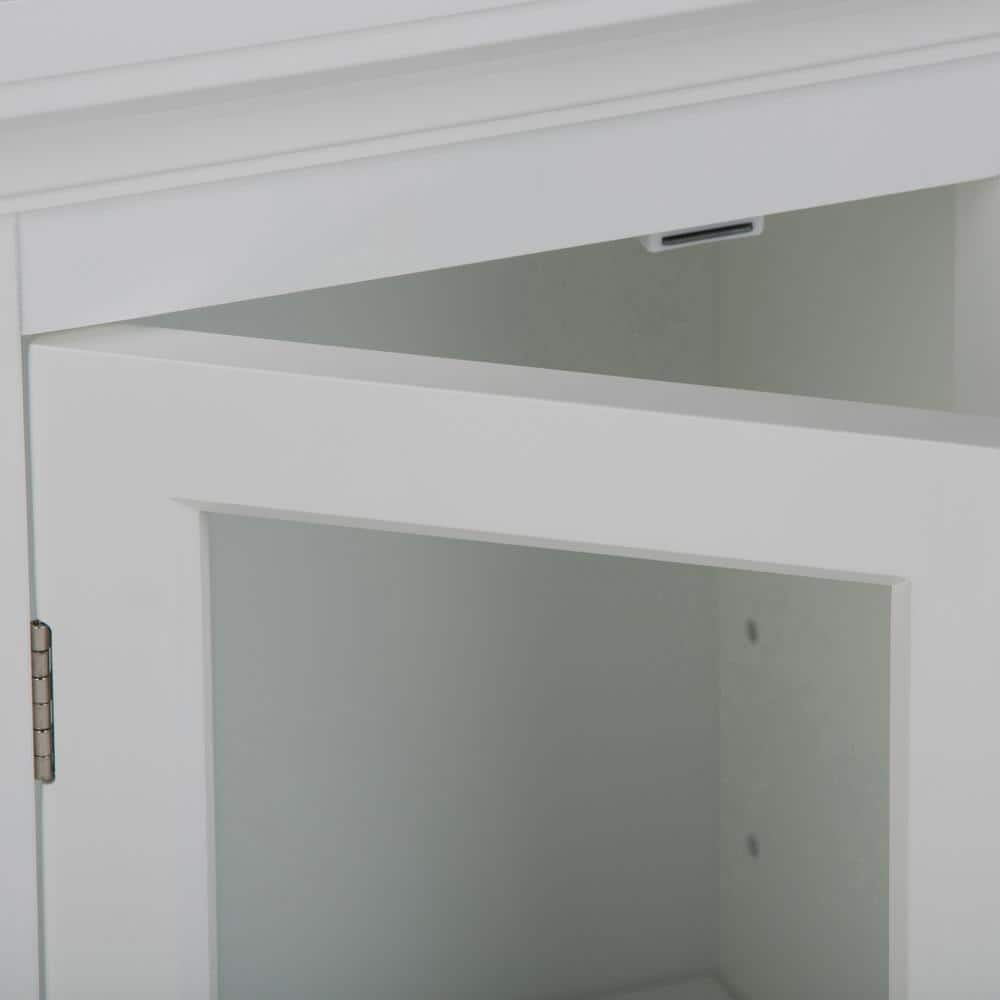 Simpli Home Avington 26.9 in. H x 14 in. W Single Door Wall Cabinet in Pure White (3)