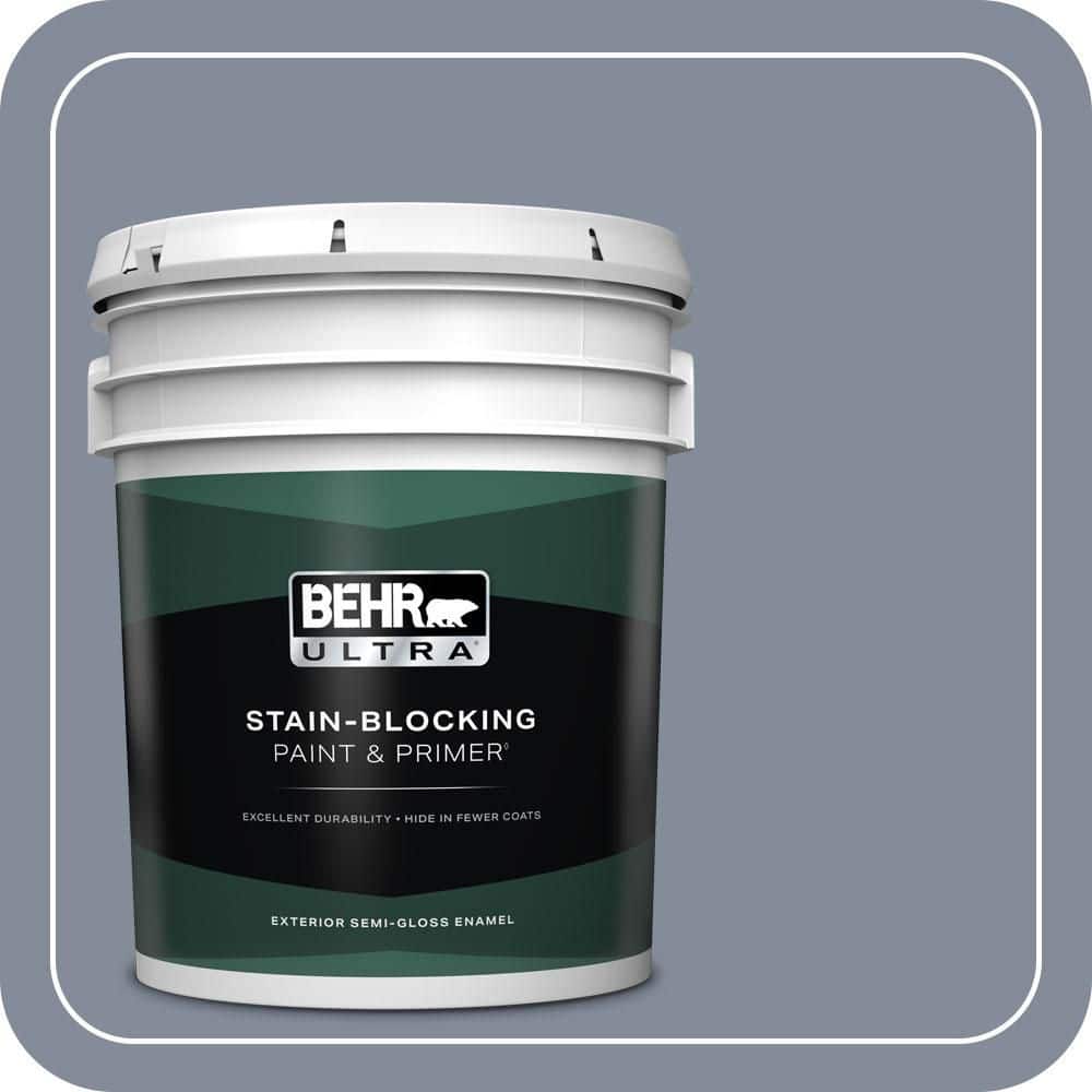 BEHR ULTRA 5 gal. #PPU15-08 River Tour Semi-Gloss Enamel Exterior Paint & Primer