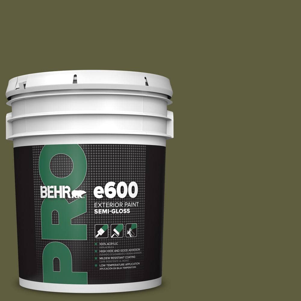 BEHR PRO 5 gal. #PPU9-25 Eastern Bamboo Semi-Gloss Exterior Paint