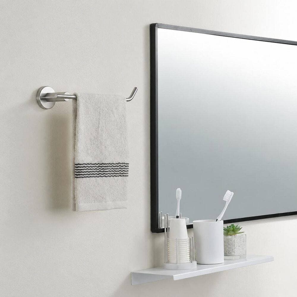 KHKFY 5-Piece Bathroom Hardware Set, Brushed Stainless Steel, Towel Bar, Hand Towel Bar, Paper Holder, Robe Hooks (2)