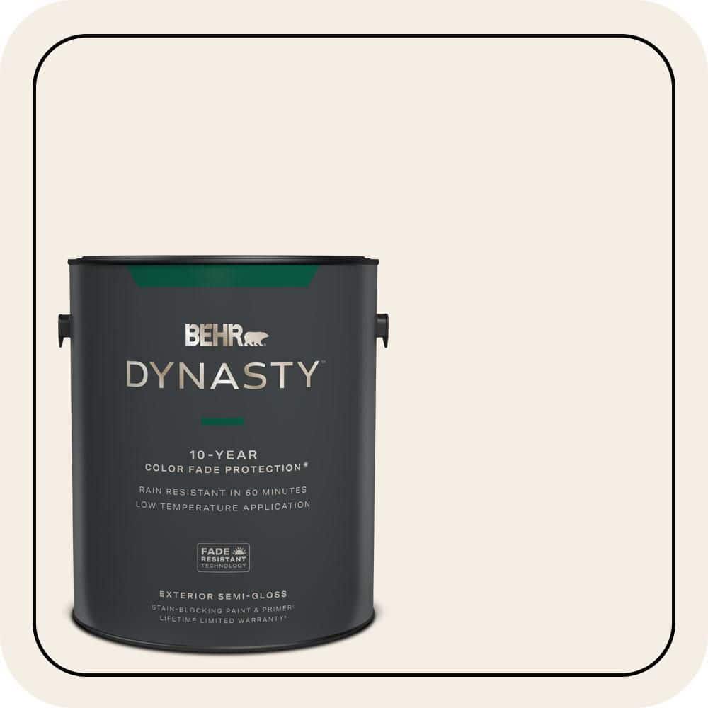 BEHR DYNASTY 1 gal. #PPH-18 Marshmallow Semi-Gloss Exterior Stain-Blocking Paint & Primer