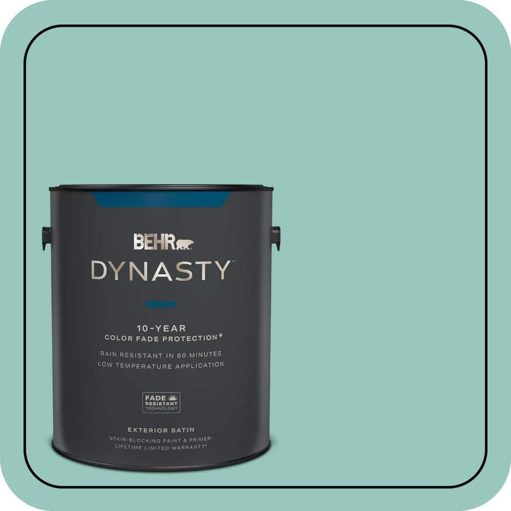 BEHR DYNASTY 1 gal. #490D-4 Eucalyptus Leaf Satin Enamel Exterior Stain-Blocking Paint & Primer