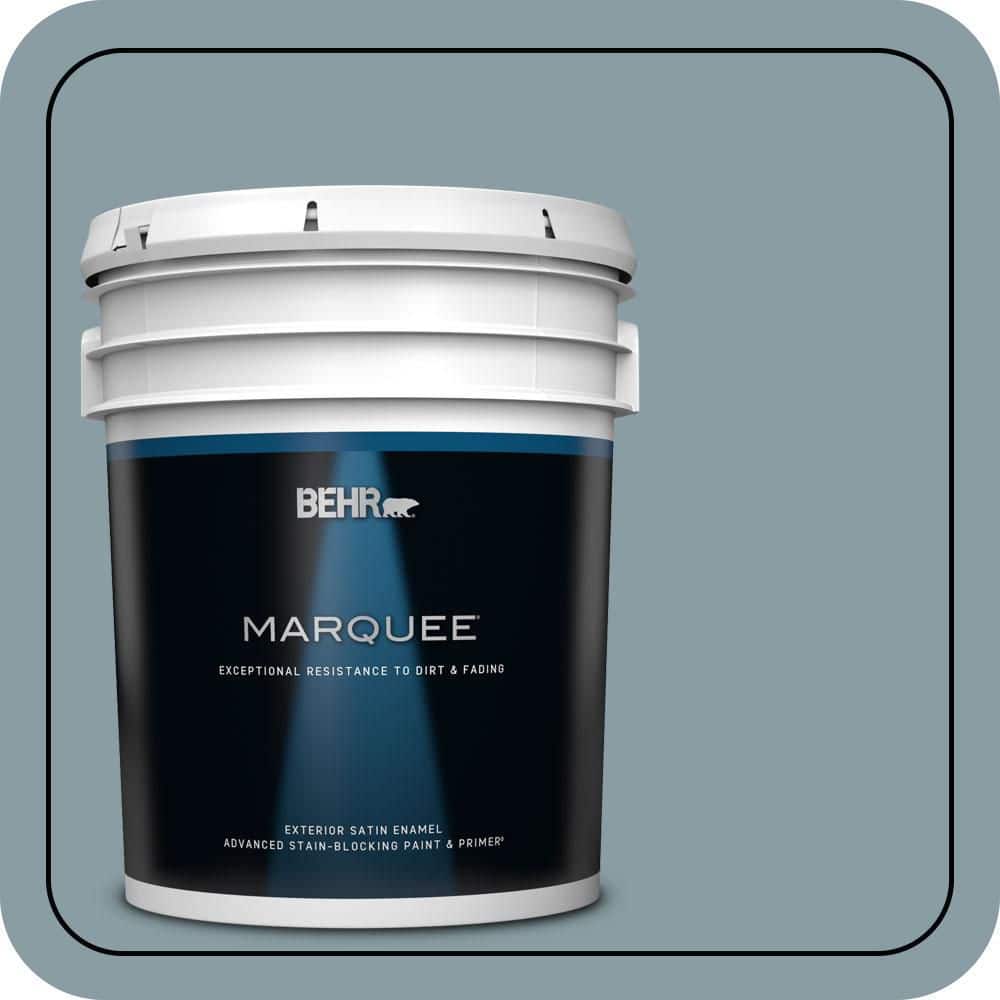 BEHR MARQUEE 5 gal. #540F-4 Shale Gray Satin Enamel Exterior Paint & Primer
