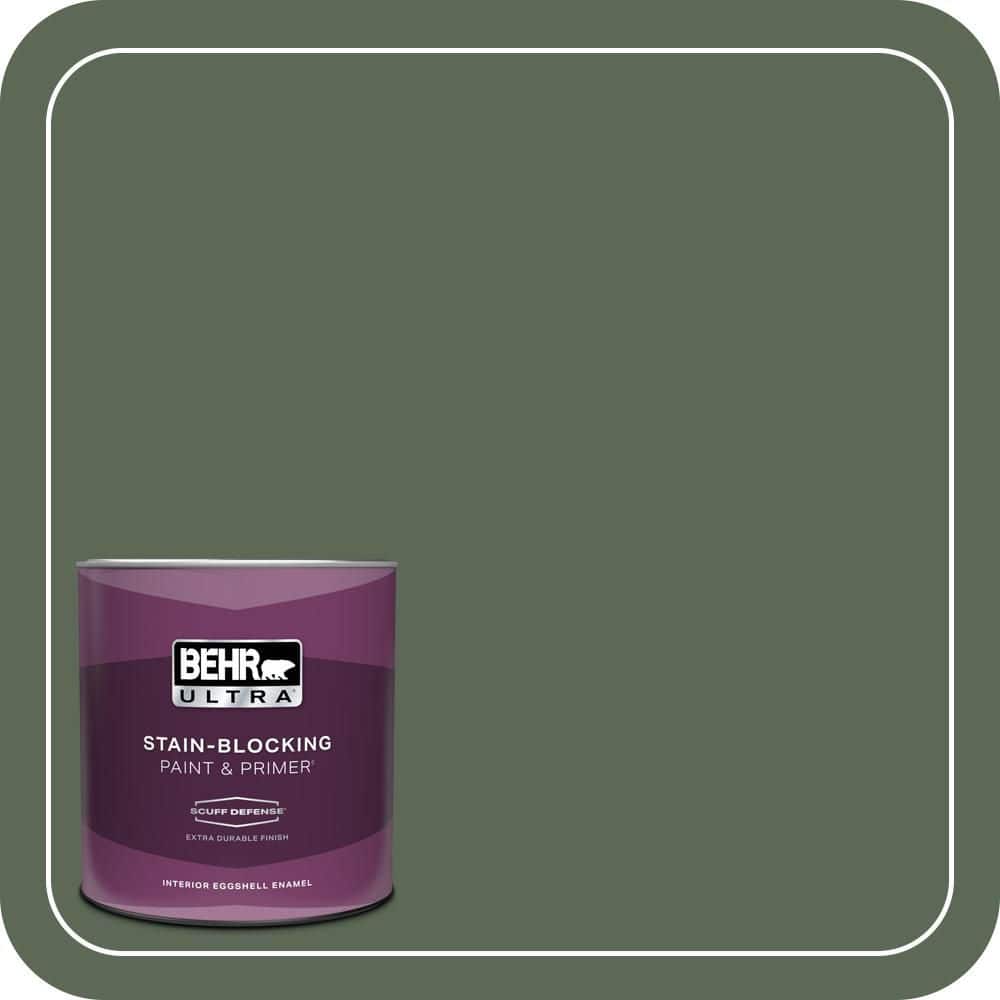 BEHR ULTRA 1 qt. #MQ6-15 Less Travelled Extra Durable Eggshell Enamel Interior Paint & Primer