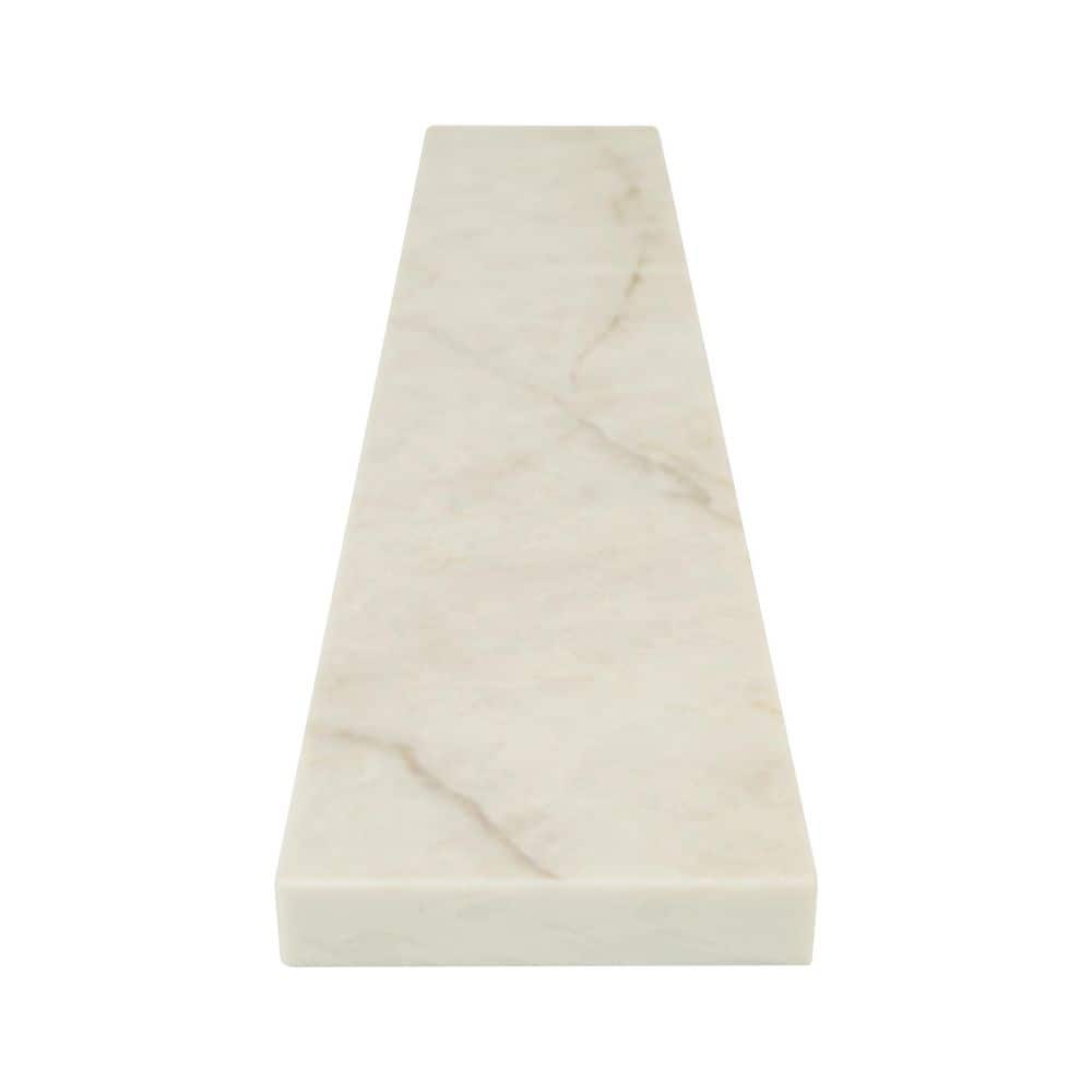 A&A Surfaces Crema Taj 21 in. x 4 in. Polished Quartz Vanity Sidesplash in Beige (2)