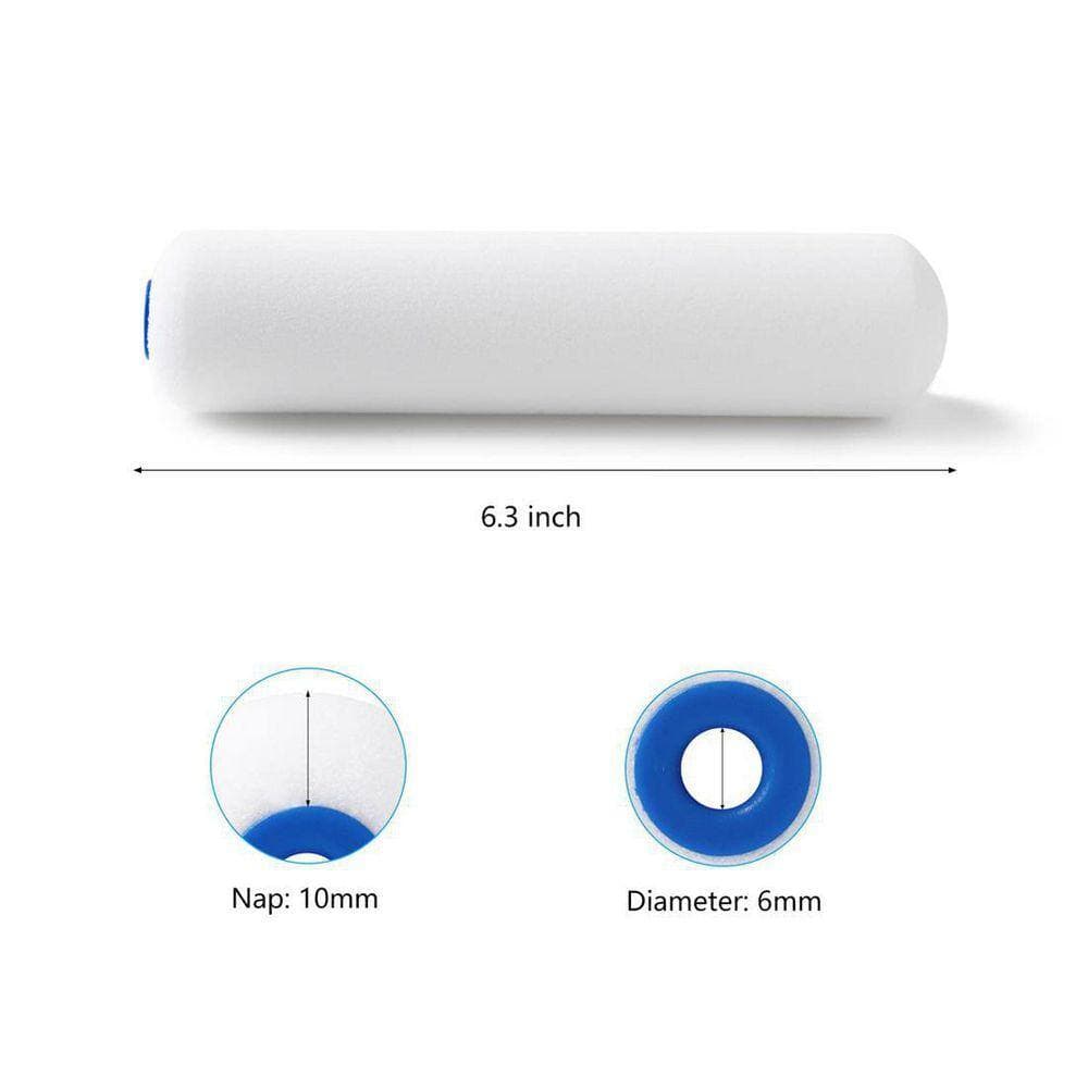 Dracelo 6 in. x 0.39 in. High Density Foam Paint Roller Covers (10-Pack) (2)