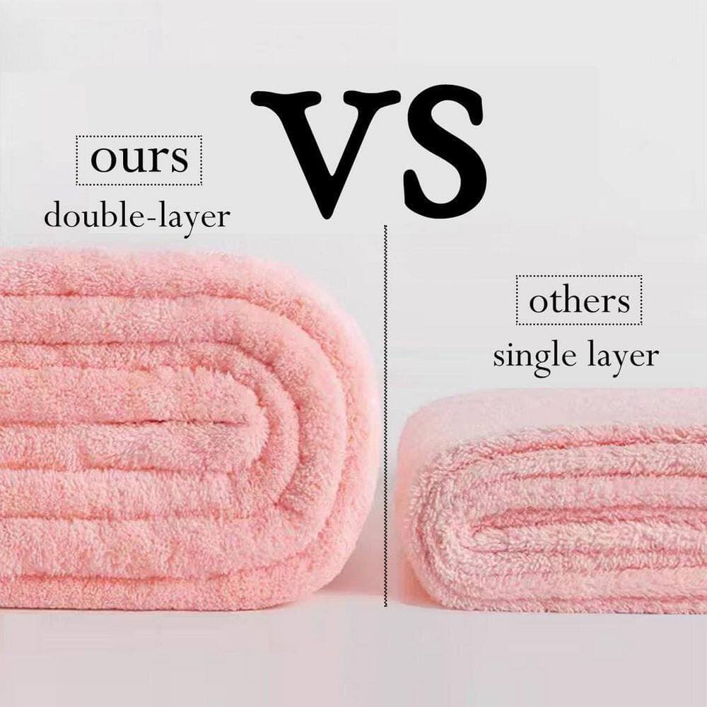 LAIFUCAM Warm White Hair Drying Towel Wrap Microfiber Turban Bath Accessory for Women Wet Hair Sturdy Easy to Use 1 Piece (2)