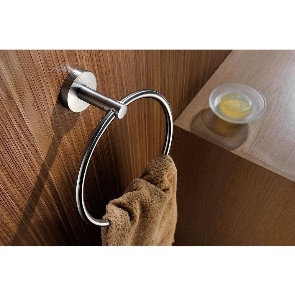ANZZI Caster Series Towel Ring in Brushed Nickel (3)