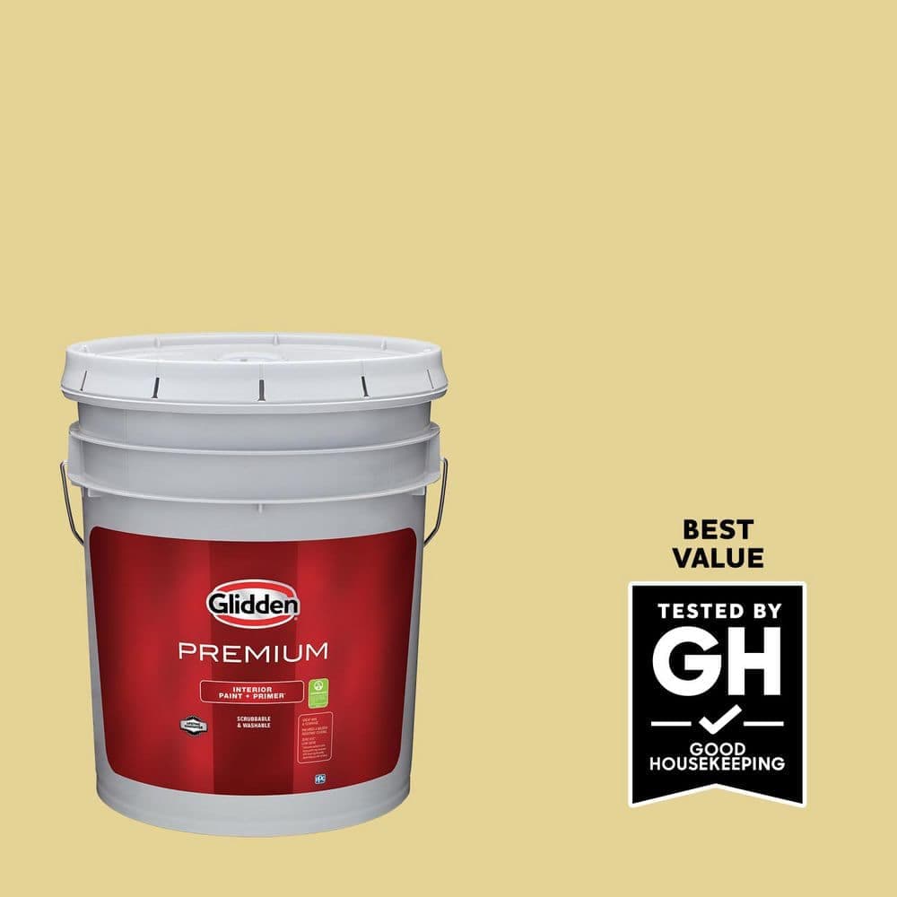 Glidden Premium 5 gal. PPG1108-4 Wayward Wind Satin Interior Latex Paint