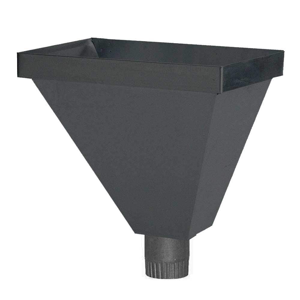 Gibraltar Building Products Bonderized Steel Downspout Conductor Head with 3 in. Round Drop (1)