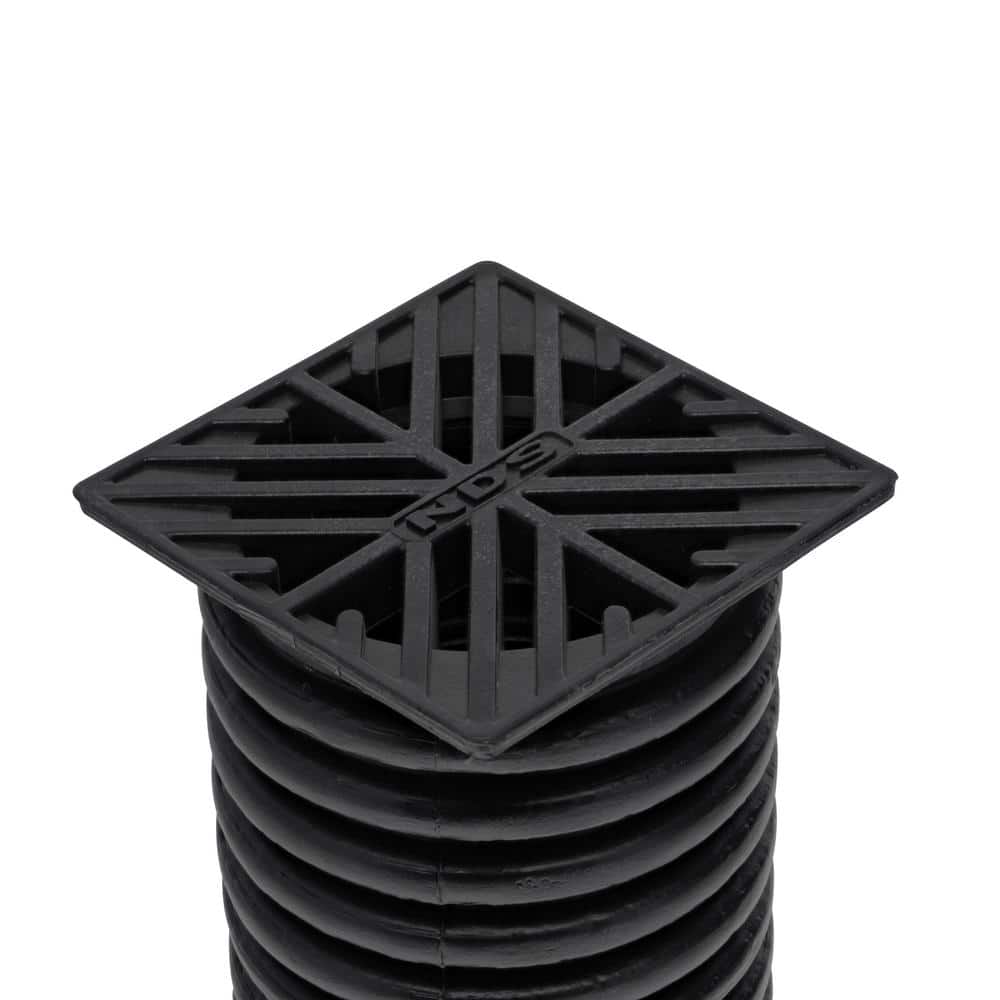NDS 4 in. Plastic Square Drainage Grate in Black (3)